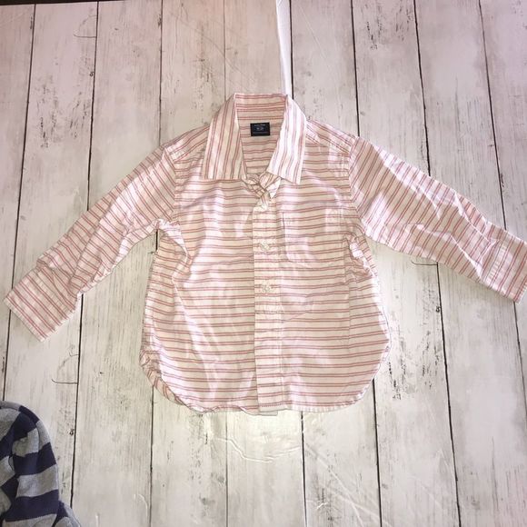 BABY GAP 18-24 mo 3 long sleeve top pink white stripe blue - Picture 5 of 12